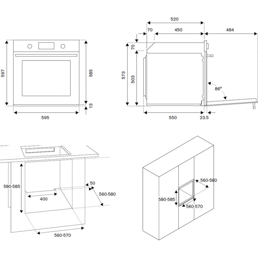 Bertazzoni F60 5 PRO G K X GPL Φούρνος άνω Πάγκου 76lt χωρίς Εστίες Π59.5εκ. Bertazzoni F60 5 PRO G K X GPL Φούρνος άνω Πάγκου 76lt χωρίς Εστίες Π59.5εκ.